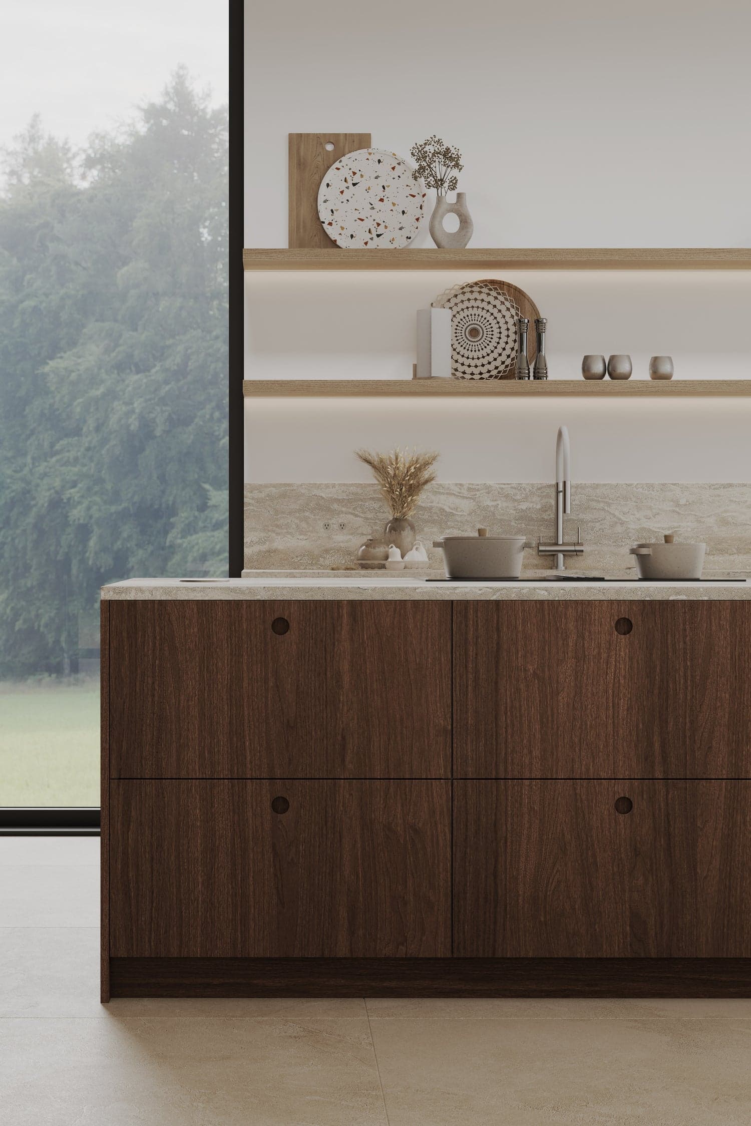 CIRCLE walnut detail